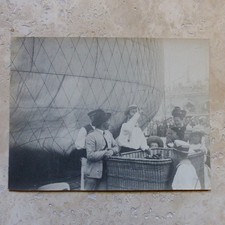 RARE GRANDE PHOTO, BALLON DIRIGEABLE , L'ELEPHANT , 1902 , 21,7 cm x 16,5 cm