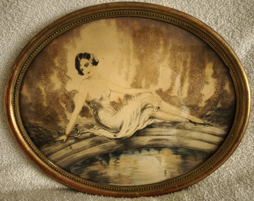 Lithographie art déco femme - lithographie,
