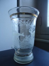 vase verre vintage années 40-