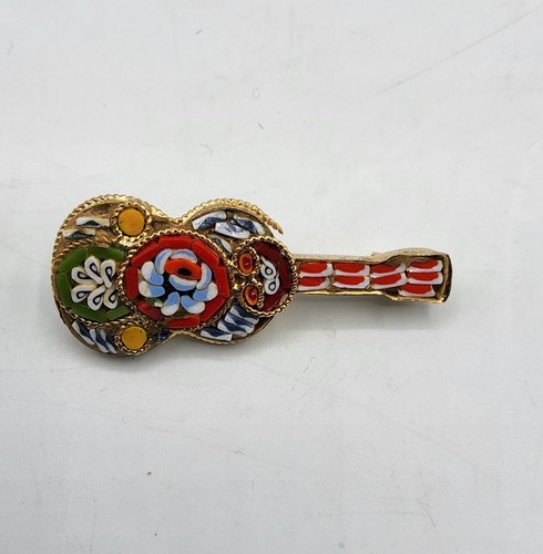 Bijou fantaisie broche guitare