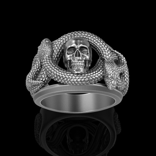 Tête mort serpent avec - mort,