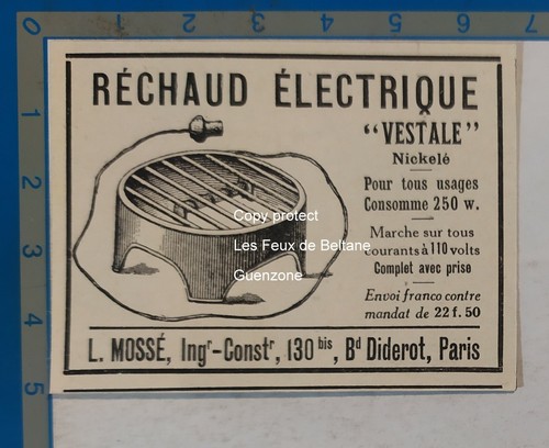 Rechaud electrique vestale - rechaud,