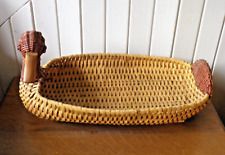 Banette corbeille à pain ou fruits Panier de service en osier en forme de canard