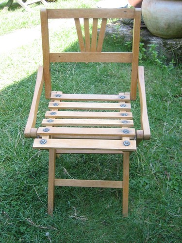 Ancienne chaise enfant bois - enfant,