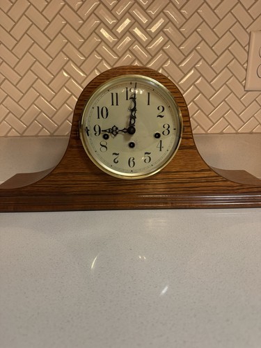 Sligh wood mantel - wood, clock
