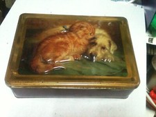 boite fer deco chat et chien relief