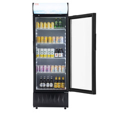 Réfrigerateur À Boissons Frigo Vitrine Commercial 275 L 0-10 ℃ 4 Étagères