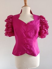 BLOUSE CHEMISIER A VOLANTS