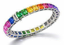 Bracelet tennis saphir