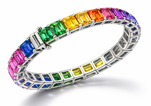 Bracelet tennis saphir