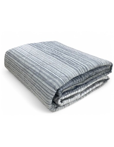 Grey kot stripe - stripe, quilt