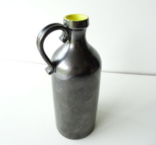 CRUCHE BOUTEILLE VASE ELCHINGER JAUNE ET GRIS CERAMIQUE