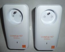 KIT 2 PRISES CPL ORANGE LIVEPLUG HD+ 500 Mbits/s EXTENDER ETHERNET