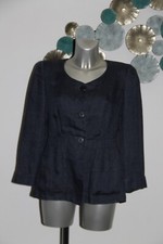 jolie veste lin bleu marine