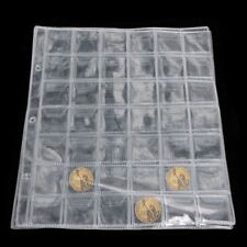 5Pcs 42 poches porte-Pièce de collection argent Pages d'album Case Plastique