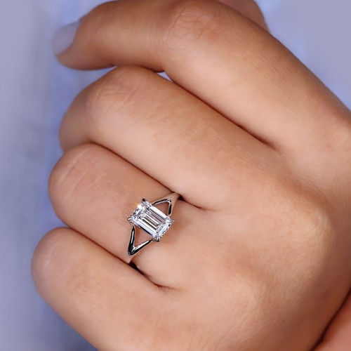 Bague solitaire certifiée - , igi