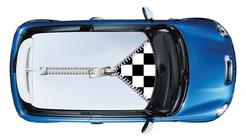 Checked roof zipper zip - checked,