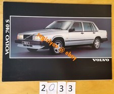 VOLVO 740 S Berline et Break Prospectus Fr 4 pages 1989?