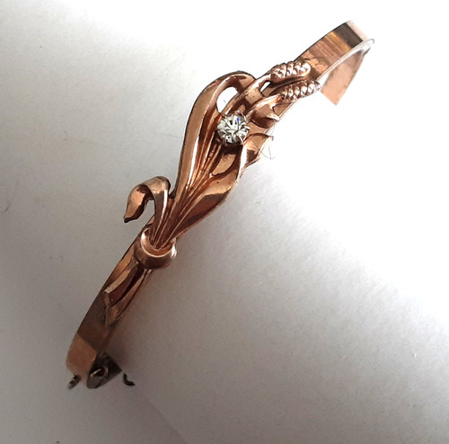 Bracelet ancien rigide or - bracelet,