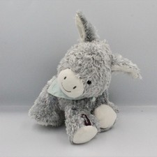 Doudou ane gris blanc foulard