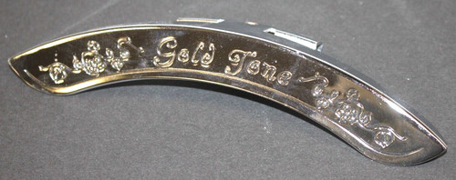 Gold tone impressed logo vines - tone,