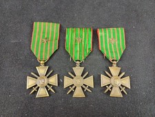 Lot x3 médailles CROIX DE GUERRE 1914 - 1916 1917 1918  - ETOILE - WWI Militaria