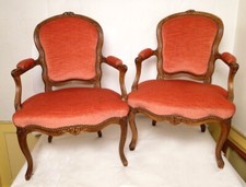 Paire de fauteuils Louis XV