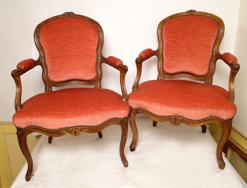 Paire fauteuils louis - fauteuils,