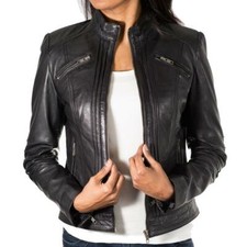 Blouson moto motard en cuir