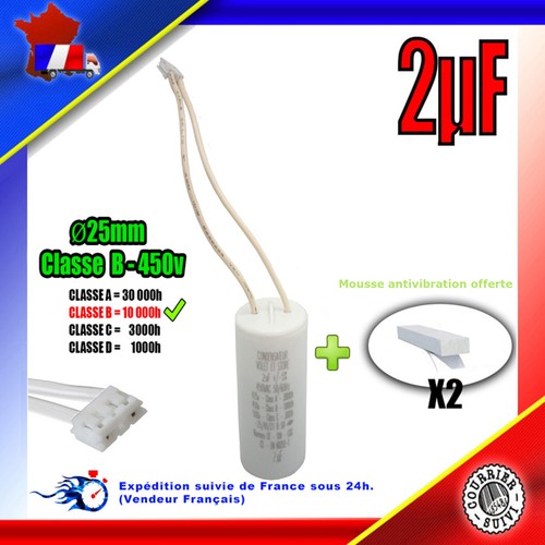 Condensateur 2µf 2uf pour - condensateur,