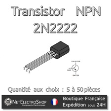 Transistors NPN 2N2222 - 2N2222A - 40V - 600mA - TO-92 - Arduino, Rasperry Pi