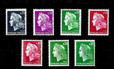 SERIE MARIANNE DE CHEFFER N° 1535/1536B /N° 1536Ba/ N° 1611/1611b NEUF**