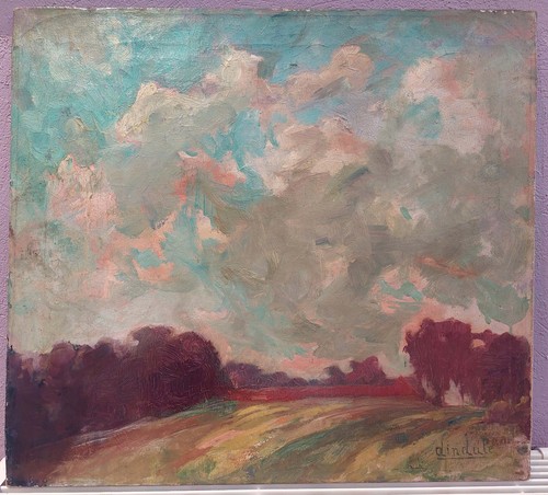 Tableau huile sur toile ciel - huile,