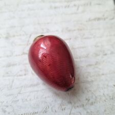 Interrupteur Ancien EMAIL GUILLOCHE Rouge Sonnette 1900 Switch Red Enamel Bell