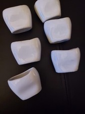 6 ANCIENS PETITS  RINCE OEIL OPHTALMIQUES  EN PORCELAINE BLANCHE 