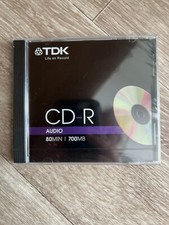 CD-R 700MB / 80 MN AUDIO TDK - Boitier cristal - Neuf scellé