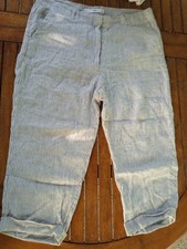 Beau pantacourt été lin Mango L 40 42 comneuf