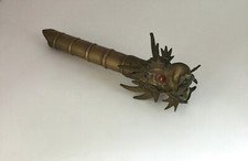 GARGOUILLE/ CUIVRE JAUNE LOURD/ CHINE/ DECOR DRAGON/ XIX SIECLE