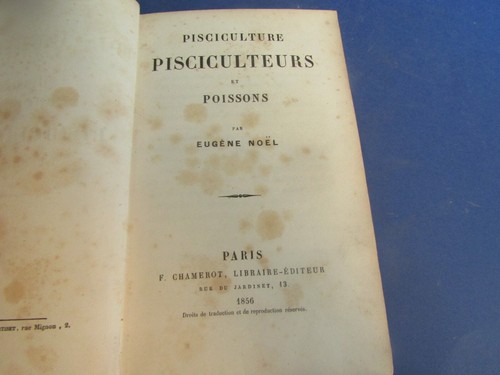 Livre ancien pisciculteurs - , et
