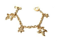 Bijou alliage doré bracelet breloques étoiles  bangle 