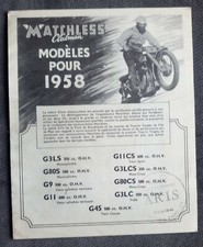 Catalogue MATCHLESS 1958
