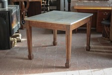 Acienne table de boucherie style art-déco en bois et plateau marbre,ancien