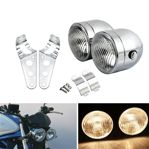 Chrome moto frontale - frontale, double