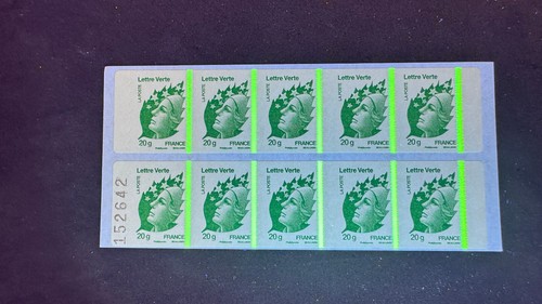 Timbres marianne verte de - verte,