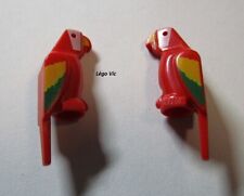 Lego 2546p01 x2 Parrot Red Perroquet Rouge du 6259 6278 6264 6267 ... MOC -A3