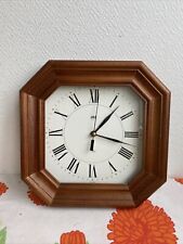 Ancienne Horloge Murale Pendule JAZ Quartz Paris Forme Octogonale Deco Rétro 