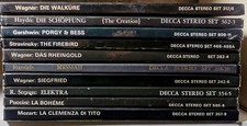 DECCA SET - Lot 10 COFFRETS / BOXSETS - Wagner Haendel Stravinsky Mozart Strauss