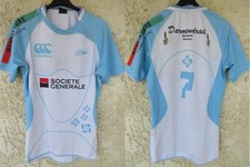 Maillot rugby AVIRON BAYONNAIS porté n°7 CANTERBURY shirt AB BAYONNE L