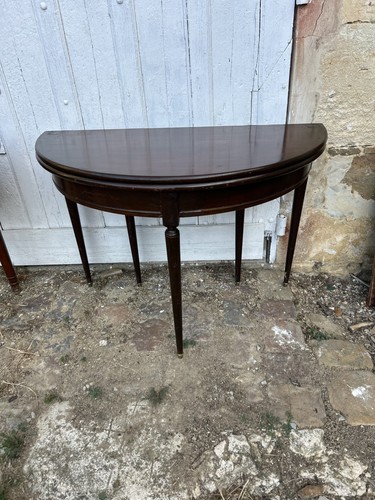 Table demi lune acajou avec - acajou, 3