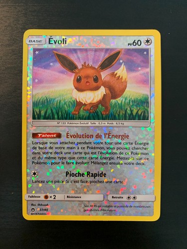 Carte pokémon evoli 37 - pokémon,